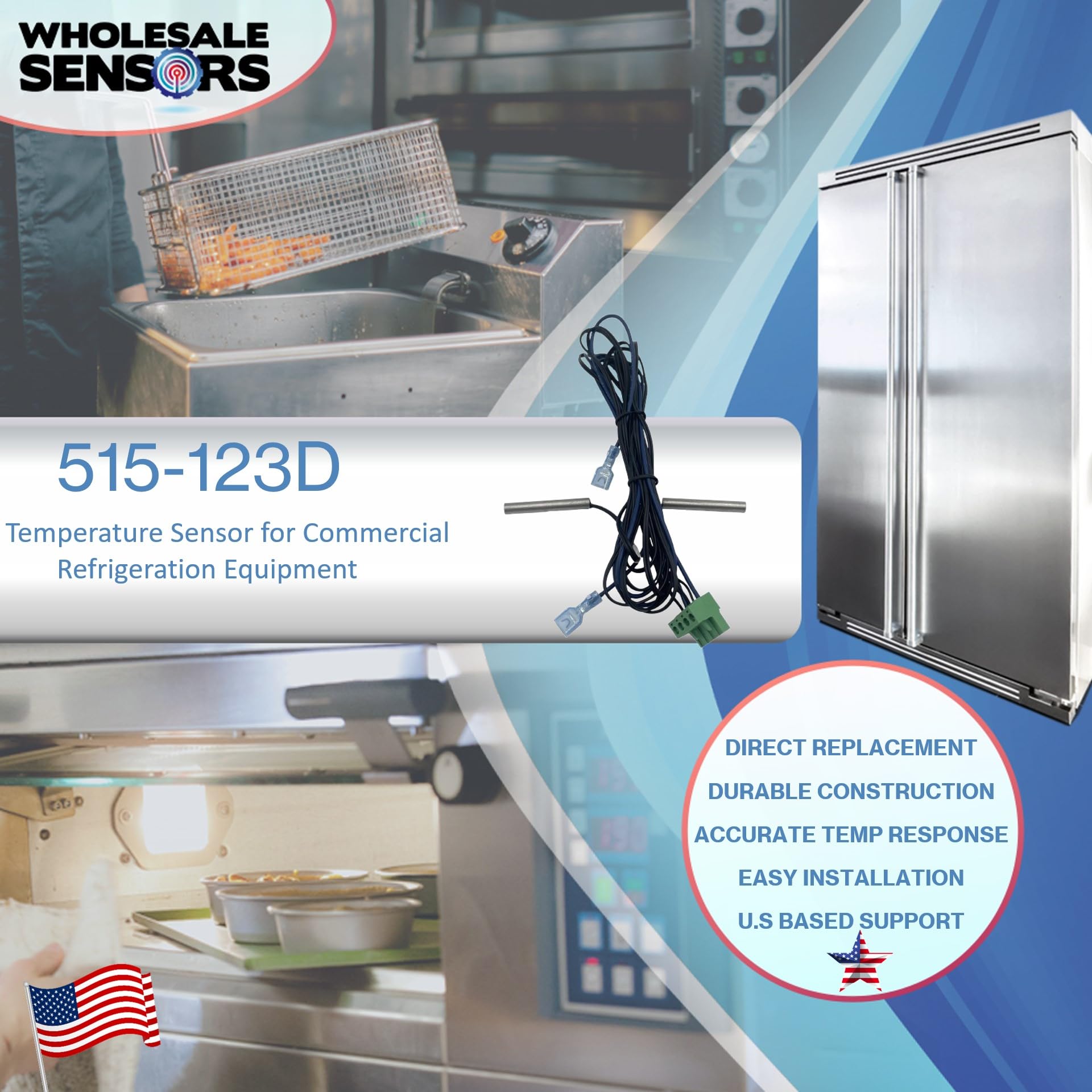 Beverage Air 515-123D - Arnés de sensor de repuesto para equipos de refrigeración comercial