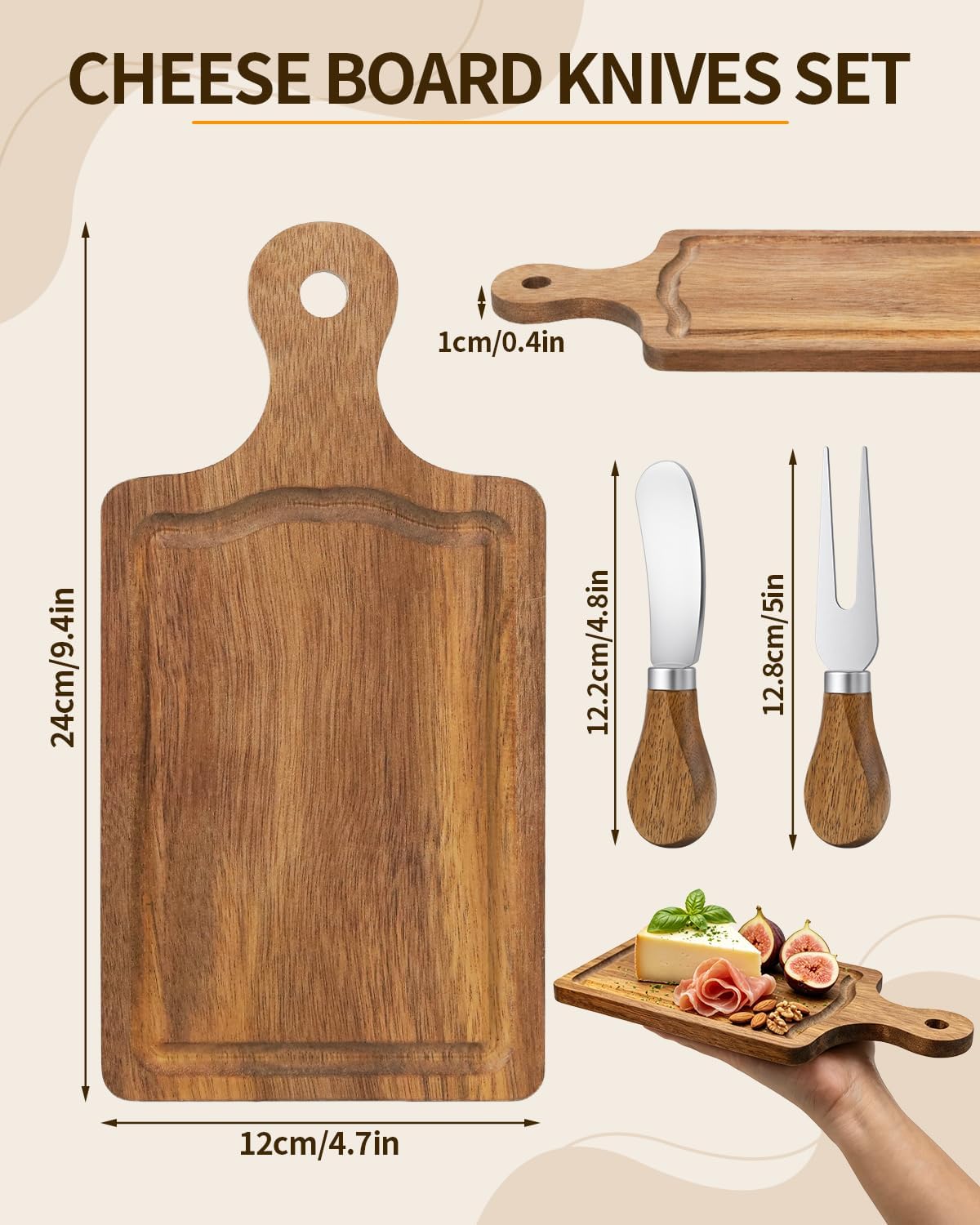 1 Set Bridal Shower Favor Prizes Charcuterie Board, Acacia Cheese Board