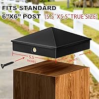 Vista 2 de Dunzy Tapas de poste de aluminio piramidal para postes de cubierta de cubierta para funda nominal con tornillos para buzón de correo al aire libre