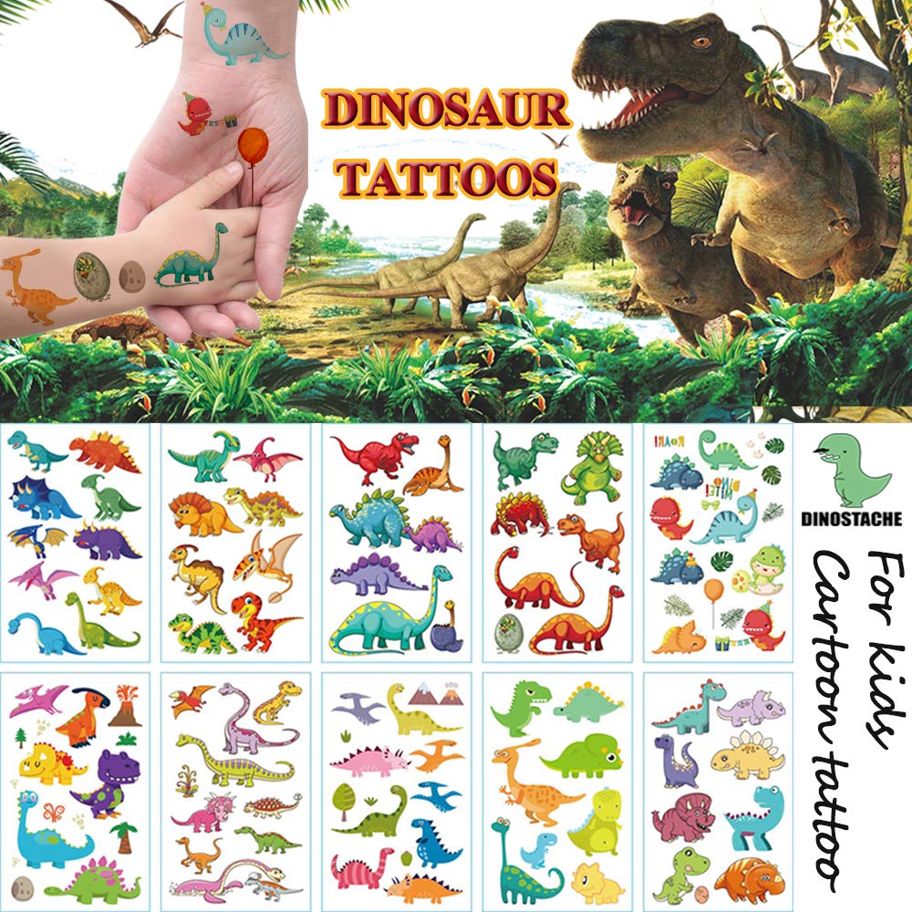 Buy 10 Sheets Dinosaur Temporary Tattoos, Dinosaur Stickers, Temporary