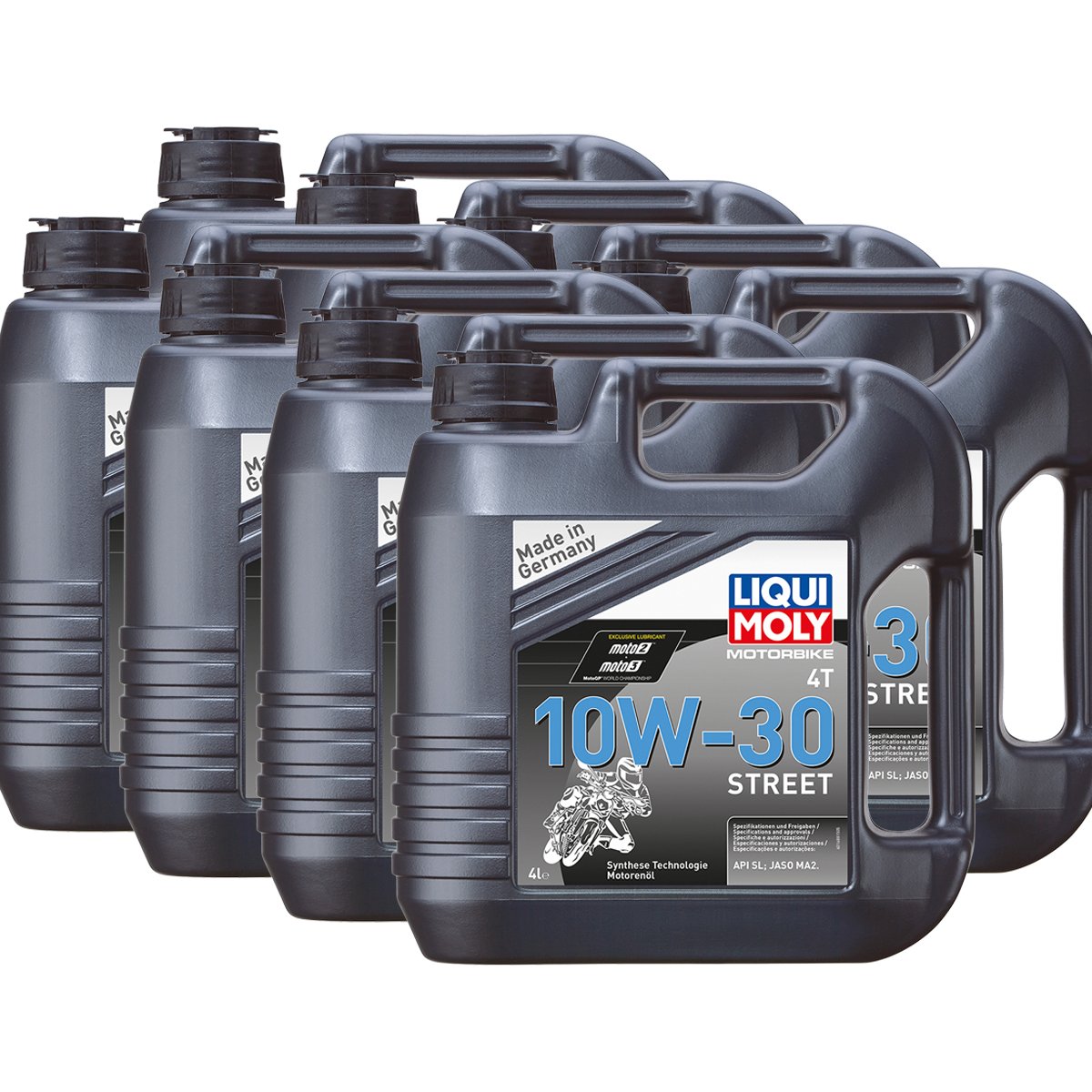 8 x Liqui Moly 1688 Moto 4T synth Sport Motorbike Street Race 4L