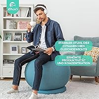 Vista 3 de ProBalanceΩ - Silla de bola de yoga, silla de ejercicio con funda y base para escritorio de oficina en casa, parto y embarazo, bola de estabilidad