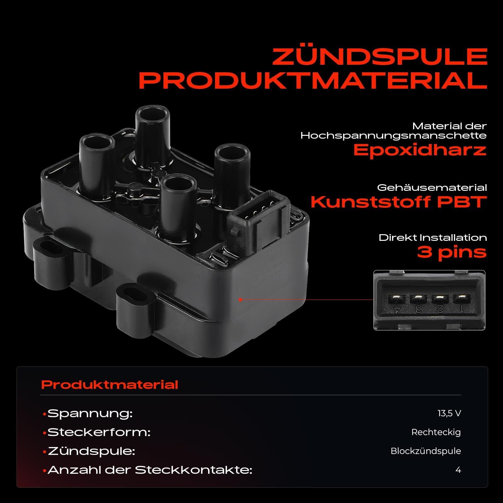 Frankberg 1 bobina di accensione + 4 candele benzina 7700872834 | Compatibile con: K.a.n.g.o.o Express FC0/1, Clio II BB CB, K.a.n.g.o.o KC0/1, Laguna II Grandtour KG0/1