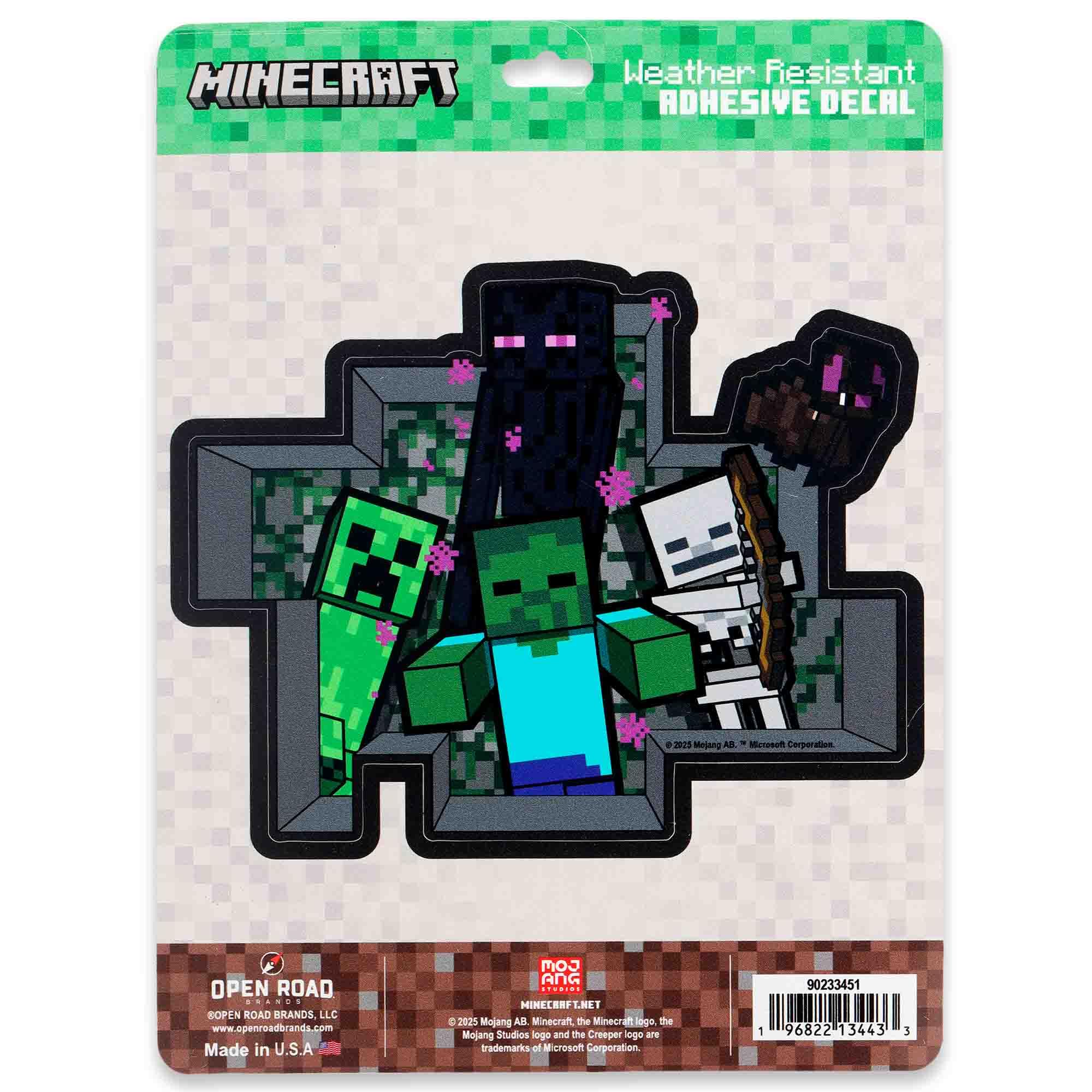 Minecraft Characters Adhesive Vinyl Decal