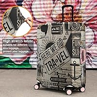 Vista 4 de France Paris Tower - Funda protectora para equipaje, diseño de torre Eiffef, funda elástica para maleta de 18242832 pulgadas, Funda para equipaje-11