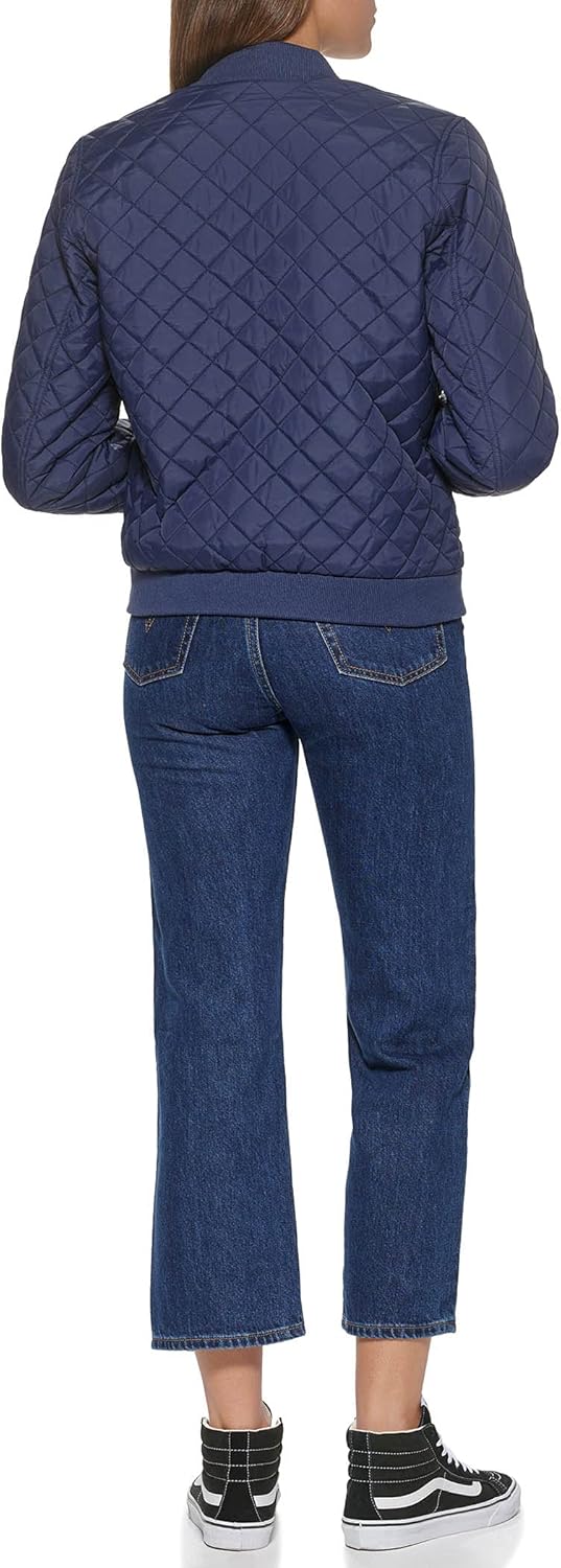 Levi's womens Women's Diamond Quilted Bomber Jacket With Front Pockets - Regular & Plus Sizes - Image 2