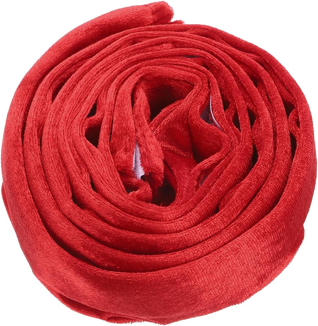 PATIKIL 5.9ft Chandelier Chain Cord Cover, Velvet Cloth Fabric Chain Sleeve Decorative Cord Covers for Chandelier Wires Swing Cable, Hook and Loop Fastener Style, Gold