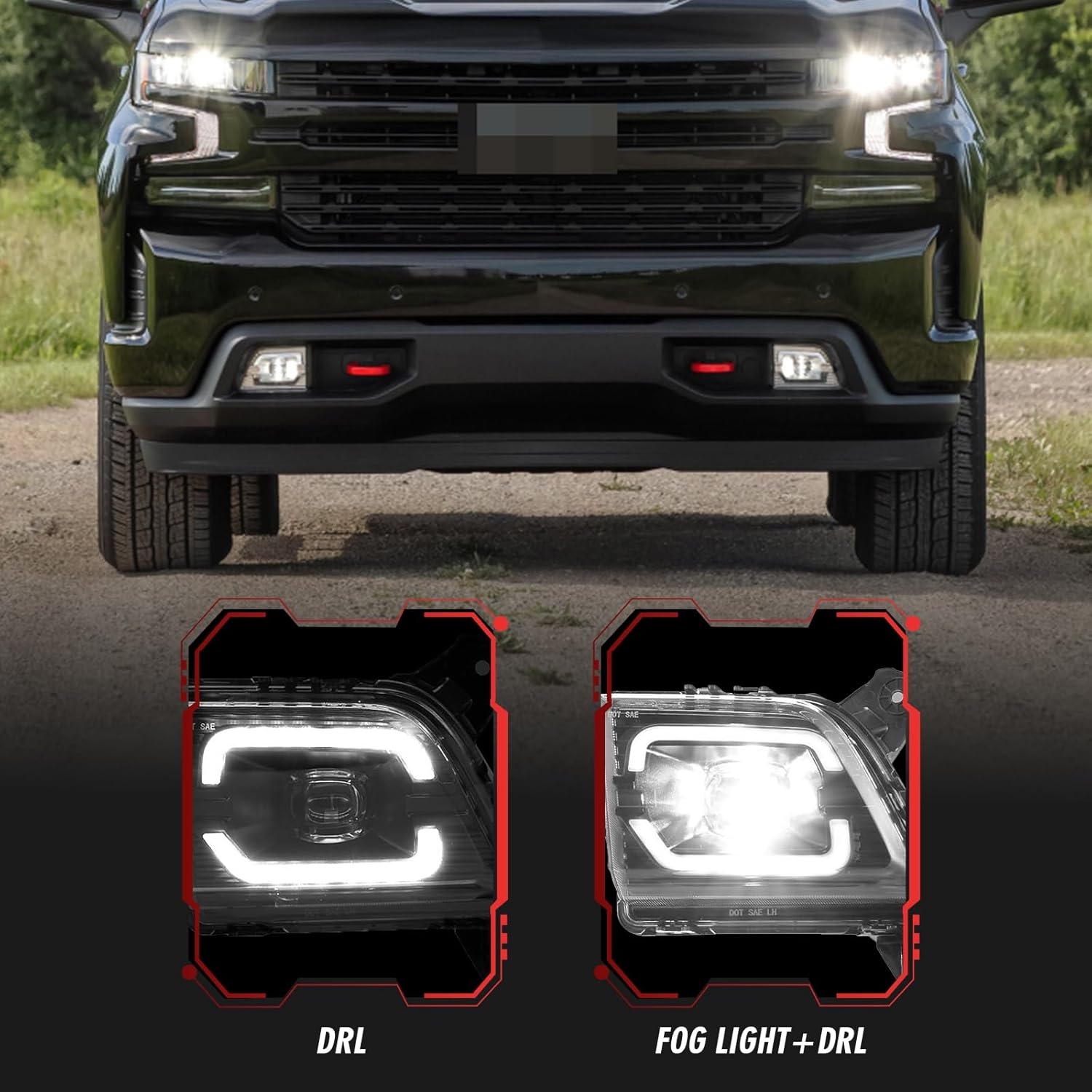 GM2592332 Front Bumper Fog Light Right Passenger Side Enhance visibility for 2019 2020 2021 CHEVROLET SILVERADO 84509652