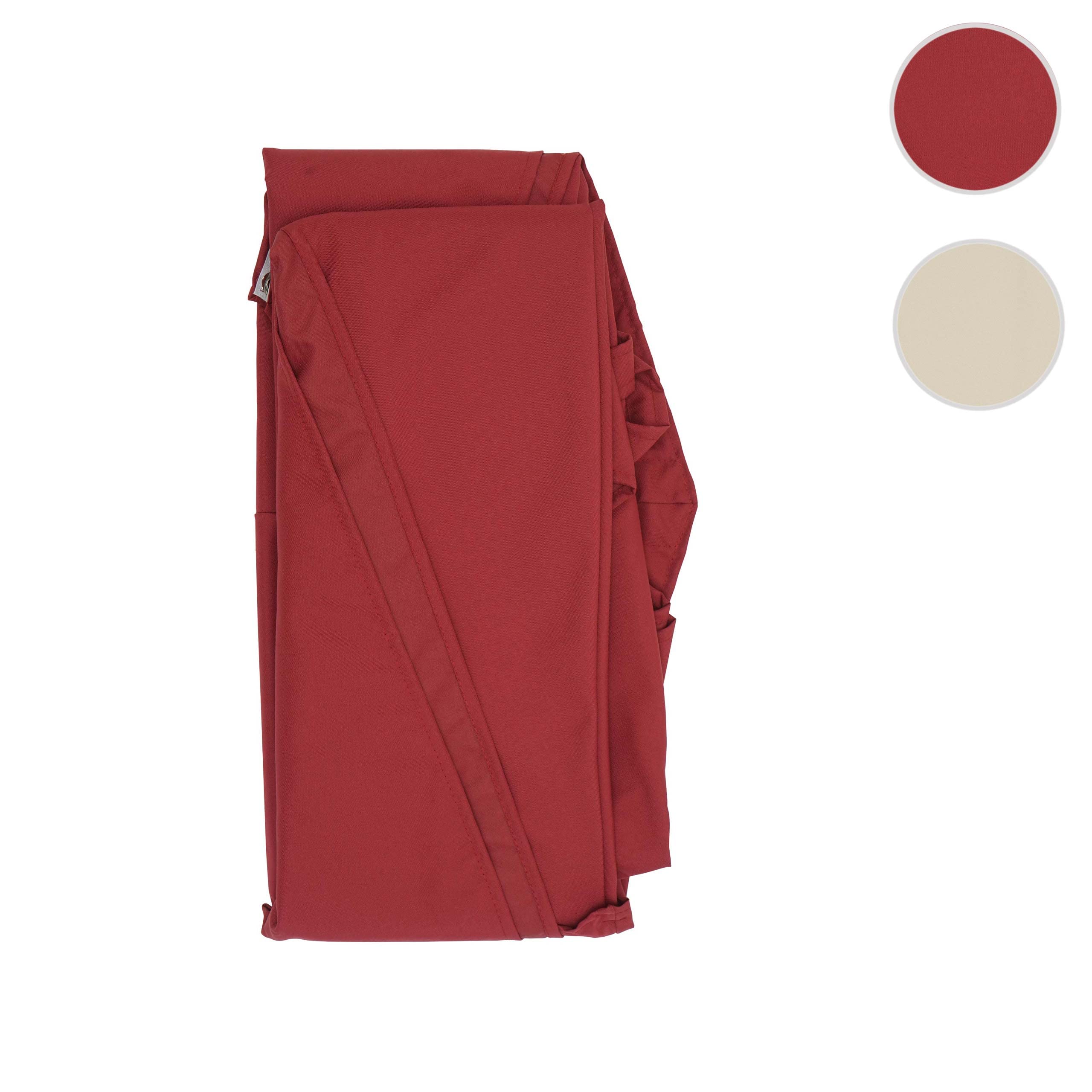Mendler Toile de Parasol HWC-A96 8 Baleines Ø3,5m 220g/m² Polyester Bordeaux