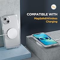 Vista 418 de Miracase - Funda magnética para iPhone 13 Pro Max de 6.7 pulgadas (compatible con MagSafe), transparente, completo, protector de pantalla de vidrio