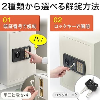 Amazon.co.jp: サンワダイレクト 金庫 43L テンキー式 A4対応
