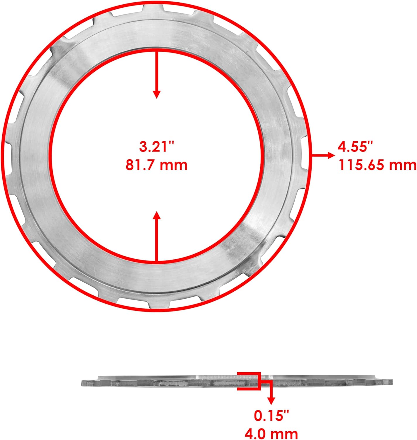 Caltric Clutch Friction Plates Kit Compatible with Honda Rancher 420 TRX420FPA 2009-2014 / Rancher 420 TRX420FA FA2 FA5 FA6 2009-2024