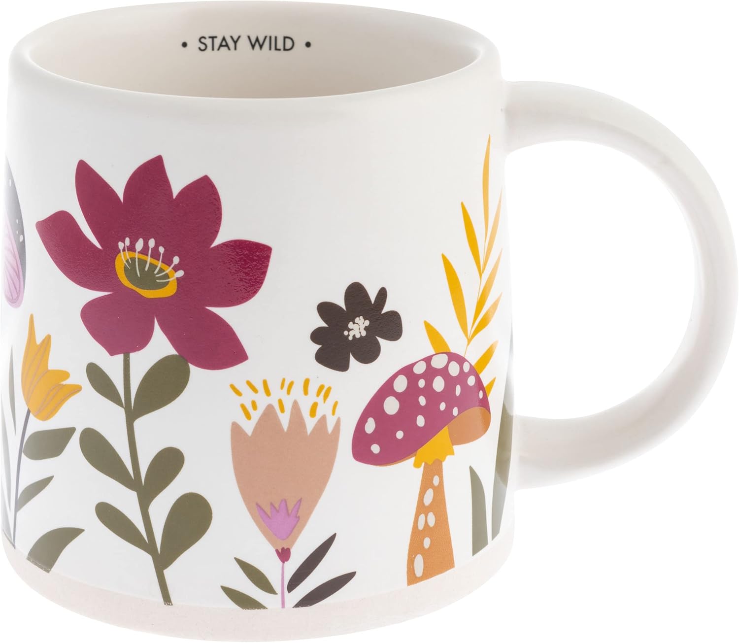 Karma, 14 oz Shelly Mug - Cute Coffee and Tea Mug - Ceramic Coffee Mugs for Women and Men, Stay Wild