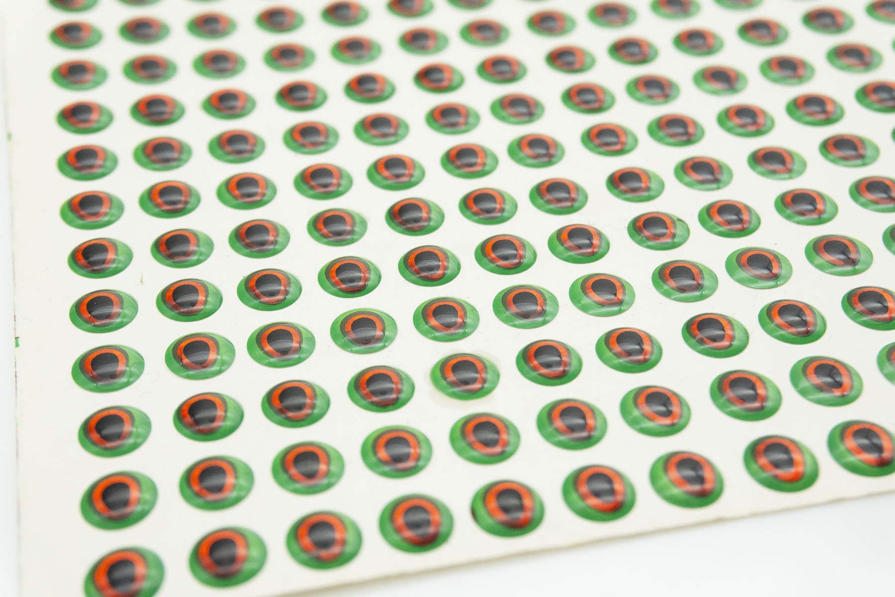 HTHYLURE Fishing Lure 3D Green/red Lure Eyes Simulation Making Fly Tying Fake Fish Eyes Saltwater DIY Lifelike Realistic Artificial Holographic Fake Eyes 6MM-310PCS