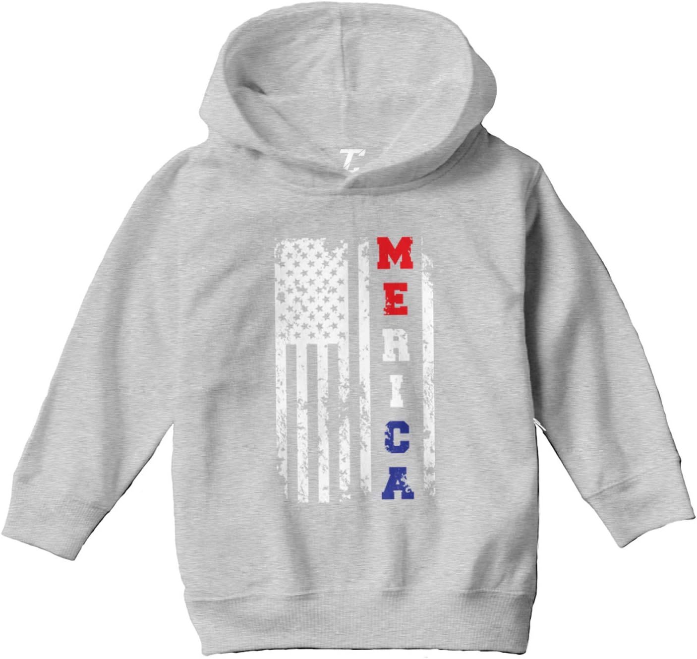 Tcombo Merica USA Flag - 4th of July America Toddler/Youth Fleece Hoodie