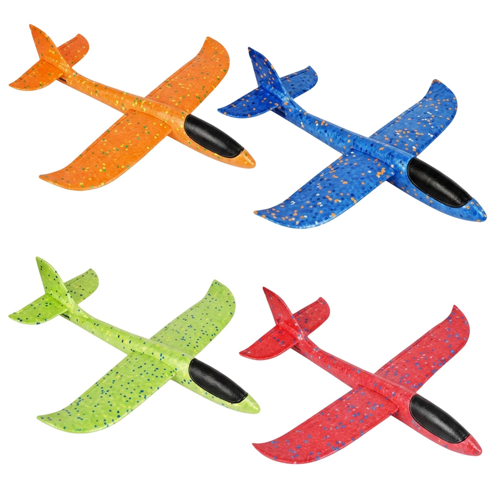 ZeBQrphio 4 Pack Foam Glider Planes, 24cm Lightweight Foam Aircraft, Aerodynamic Design for Outdoor Leisure Flying, Ideal for Backyard Park Beach Sports Activities