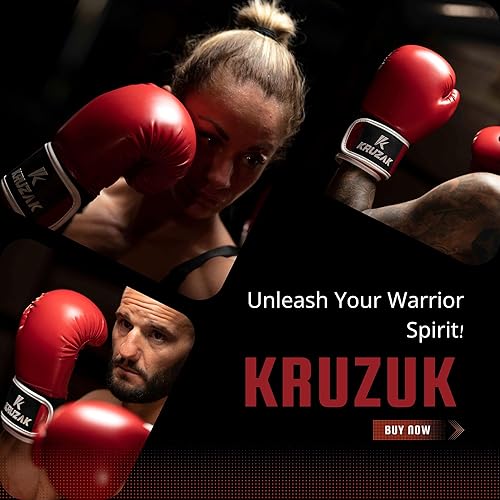 Miniatura 4 de Kruzak Unisex Plain Boxing Gloves for Sparring, Kickboxing, Muay Thai, Martial Arts & MMA Fighting  Men & Women Punch Bag Mitts Training and Focus