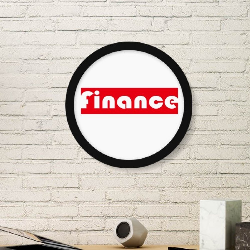 Peintures de finance rouge et cadre noir rond pour habiller un grand mur vide