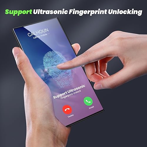 Miniatura 4 de WSKEN Protector de pantalla de vidrio templado para Samsung Galaxy S24 Ultra, antiespía de 24, cero burbujas, eliminación automática de polvo,