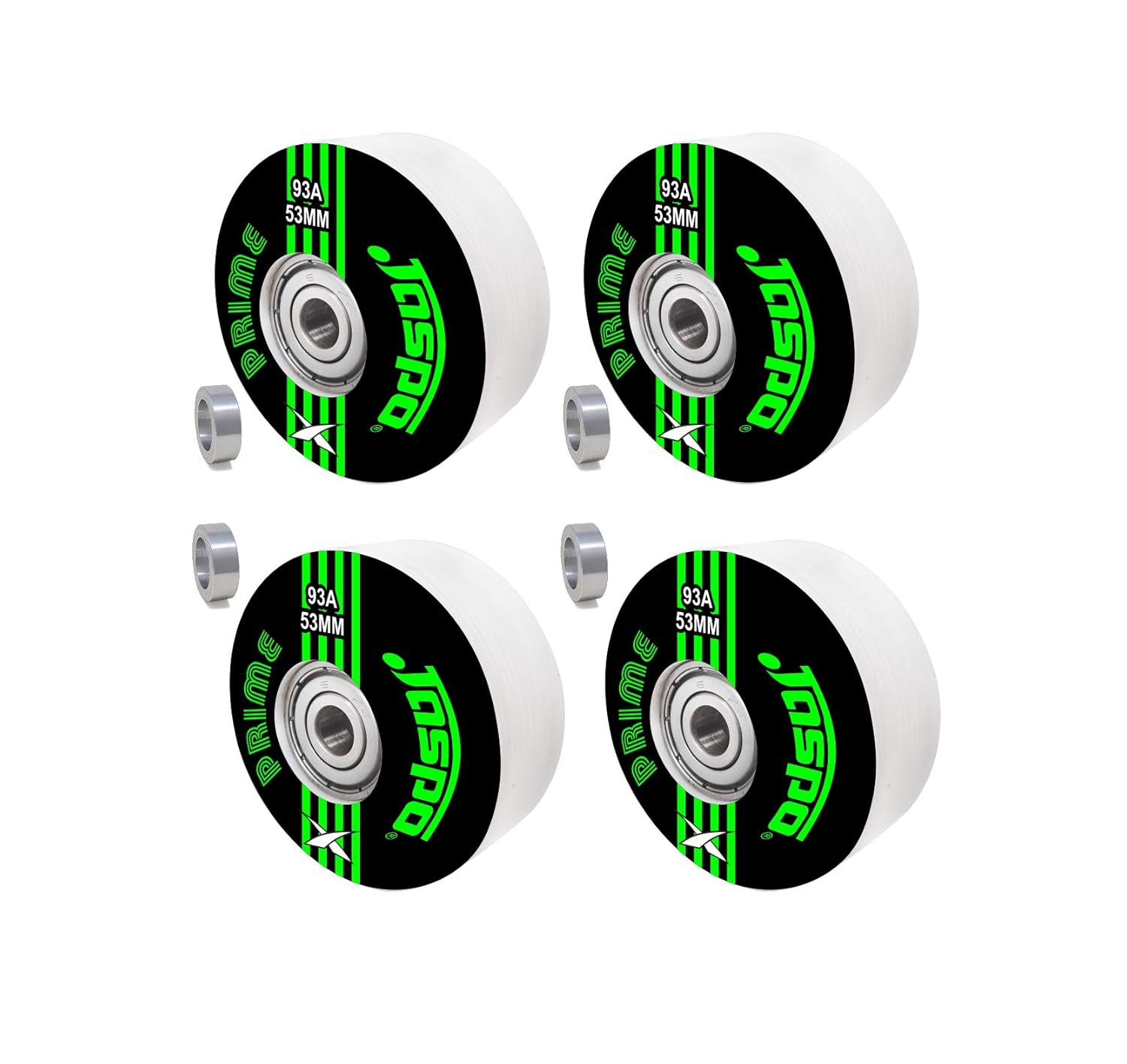 Buy Jaspo Prime Wheels for Skateboard & Roller Skates with Bearing 53