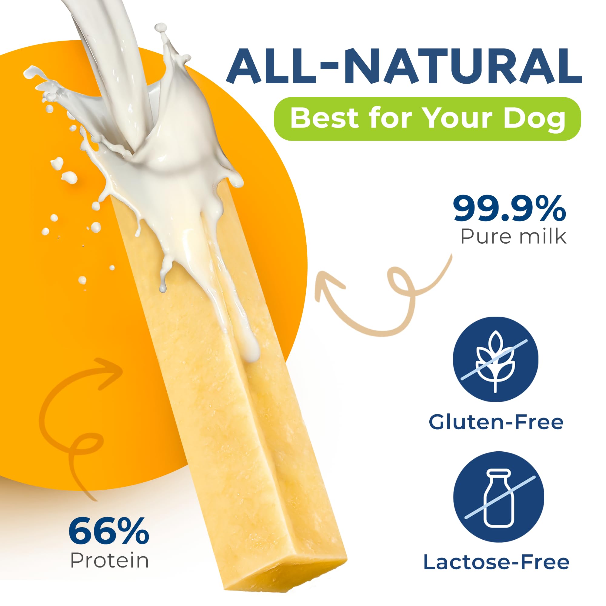 Käsestangen für Hunde - Kaukäse Hundeknochen - Langer Kauspaß aus natürlicher Milch - Käse-Kauknochen (300 g, Killer Size, 1er Pack)
