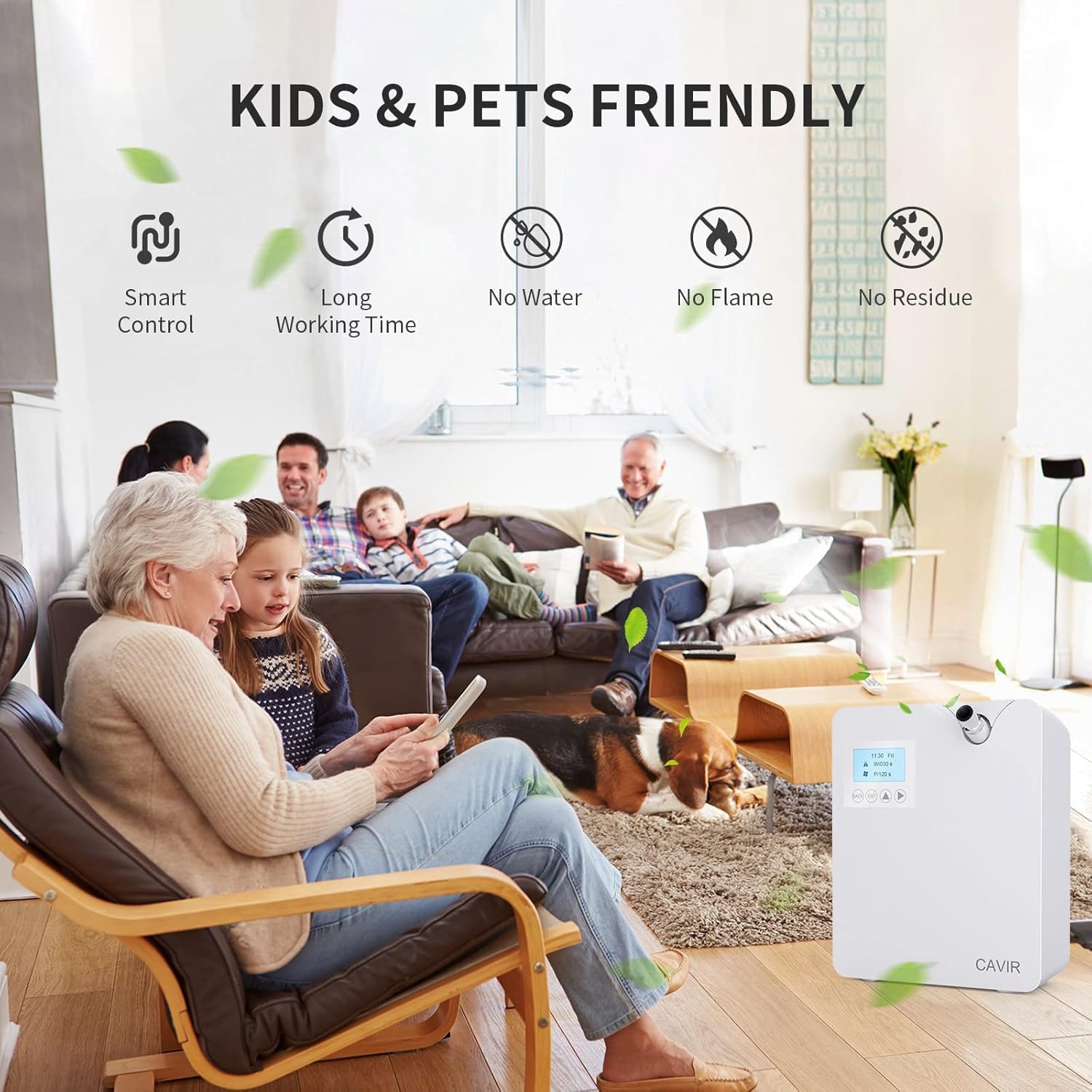Cavir Smart Scent Air Machine for Home, Wterless Condensation Nebulization, 300 ML Oil Bottle, Long Service Life, Coverage up to 2000 SQFT of Fragrance, Can be Used with HAVC System
