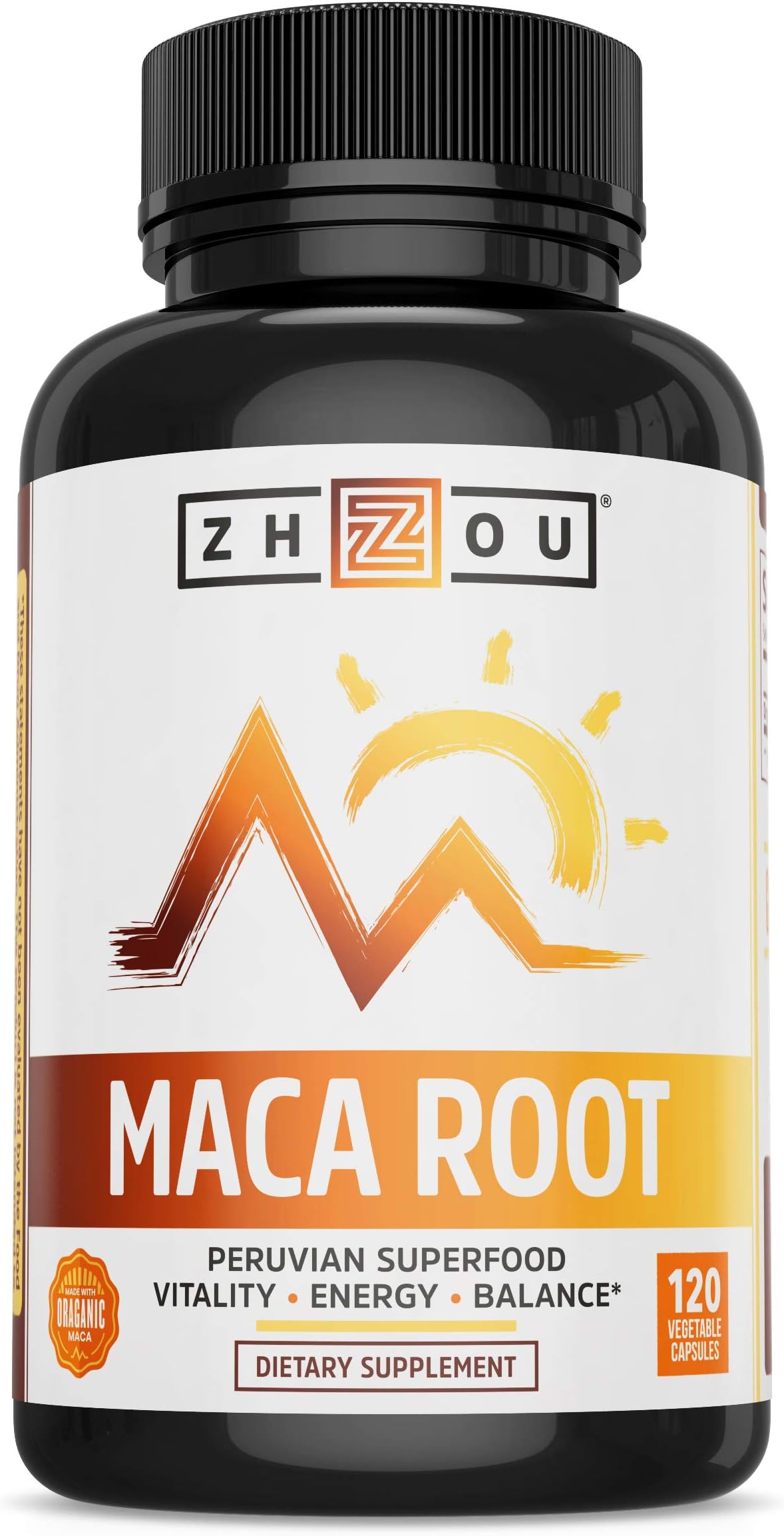 Zhou Maca Root | Wellness Supplement for Men & Women | Boosts Energy | 60 Servings, 120 Count