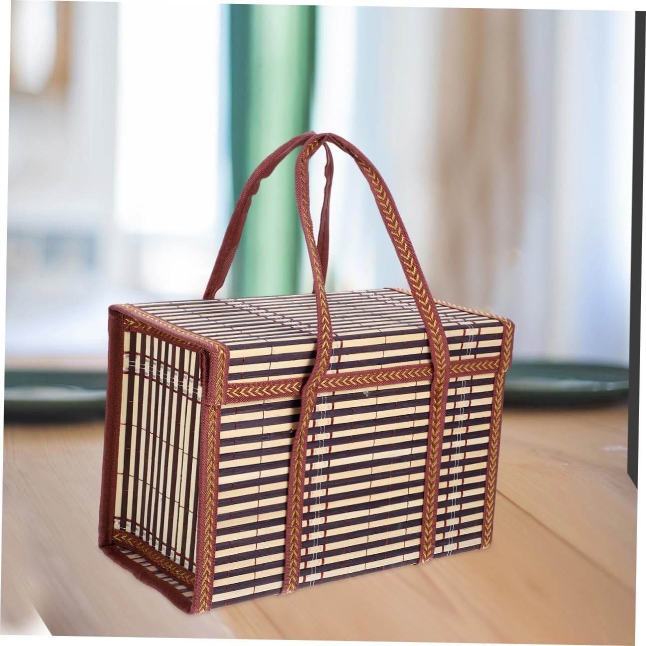 VOSAREA Folding Basket for Indoor Organization Lightweight Portable Sundries Storage Stylish and Design for Home Use