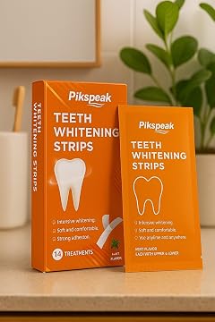Teeth Whitening Strips 14 Strips 7 Treatments Rapid Safe at Home Whitening Peel On Enamel Friendly Travel Ready