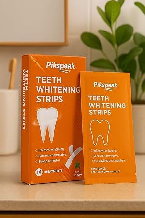 Teeth Whitening Strips 14 Strips 7 Treatments Rapid Safe at Home Whitening Peel On Enamel Friendly Travel Ready
