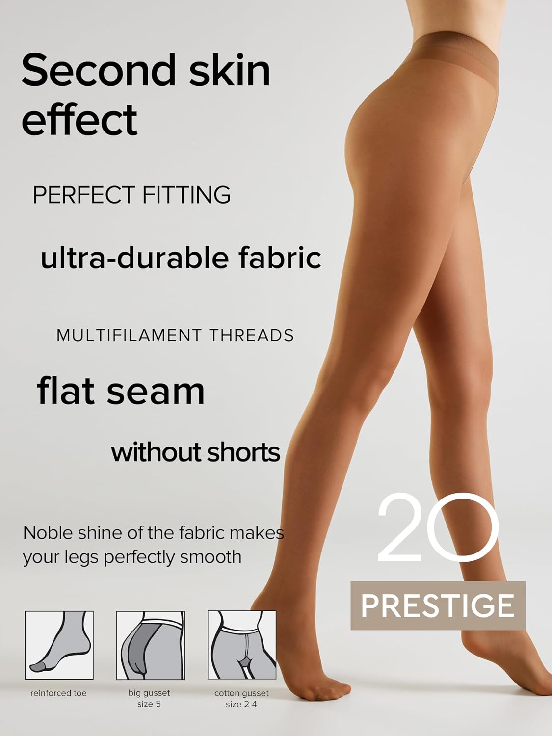 Conte Classic Sheer to Waist Silky Pantyhose Prestige 20 Den