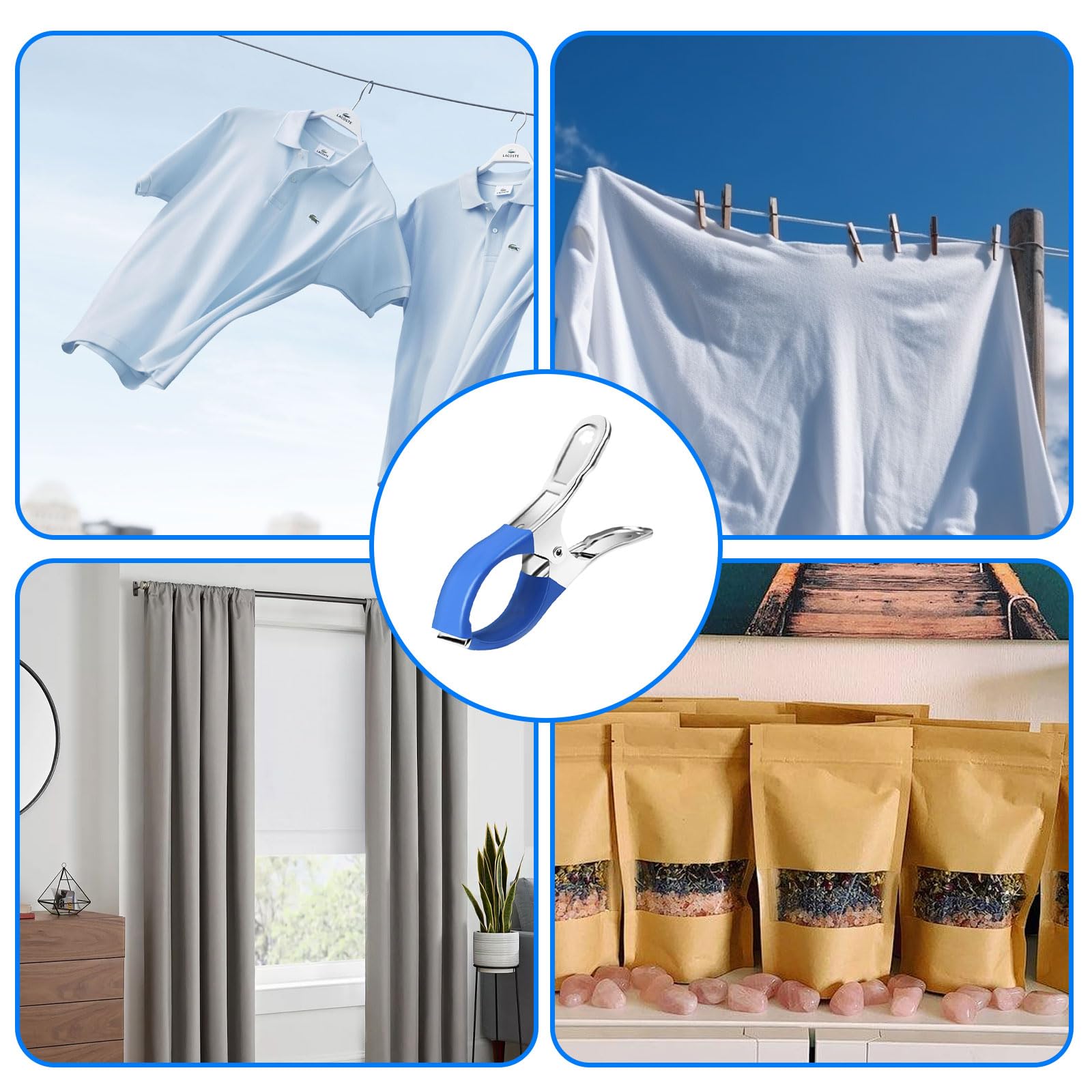 12 Pièces Métalliques pour Pince Serre Joint, Pince Bache Piscine de Fixation avec Feuille de Protection, Pinces pour Piscines Hors Sol, Pinces à Forte Tension pour Bâche de Couverture