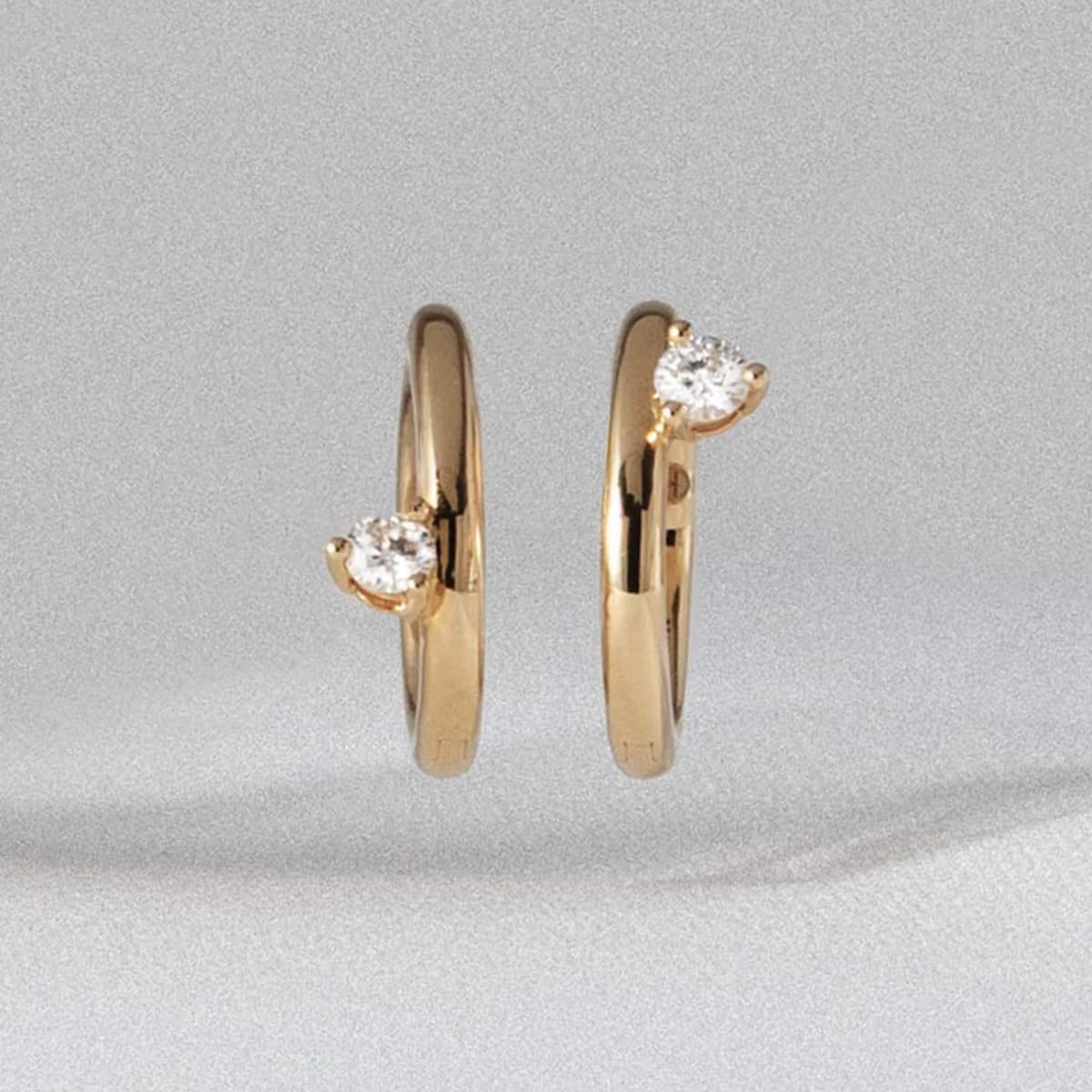 925 Sterling Silver Cubic Zirconia CZ Dainty Huggie Earrings | 18k Gold-Plated Lightweight Huggie Hoops 丨Hypoallergenic Classic and Trendy Jewelry Gift for Valentine Anniversary Wedding Her Mom Women Wife - Image 2