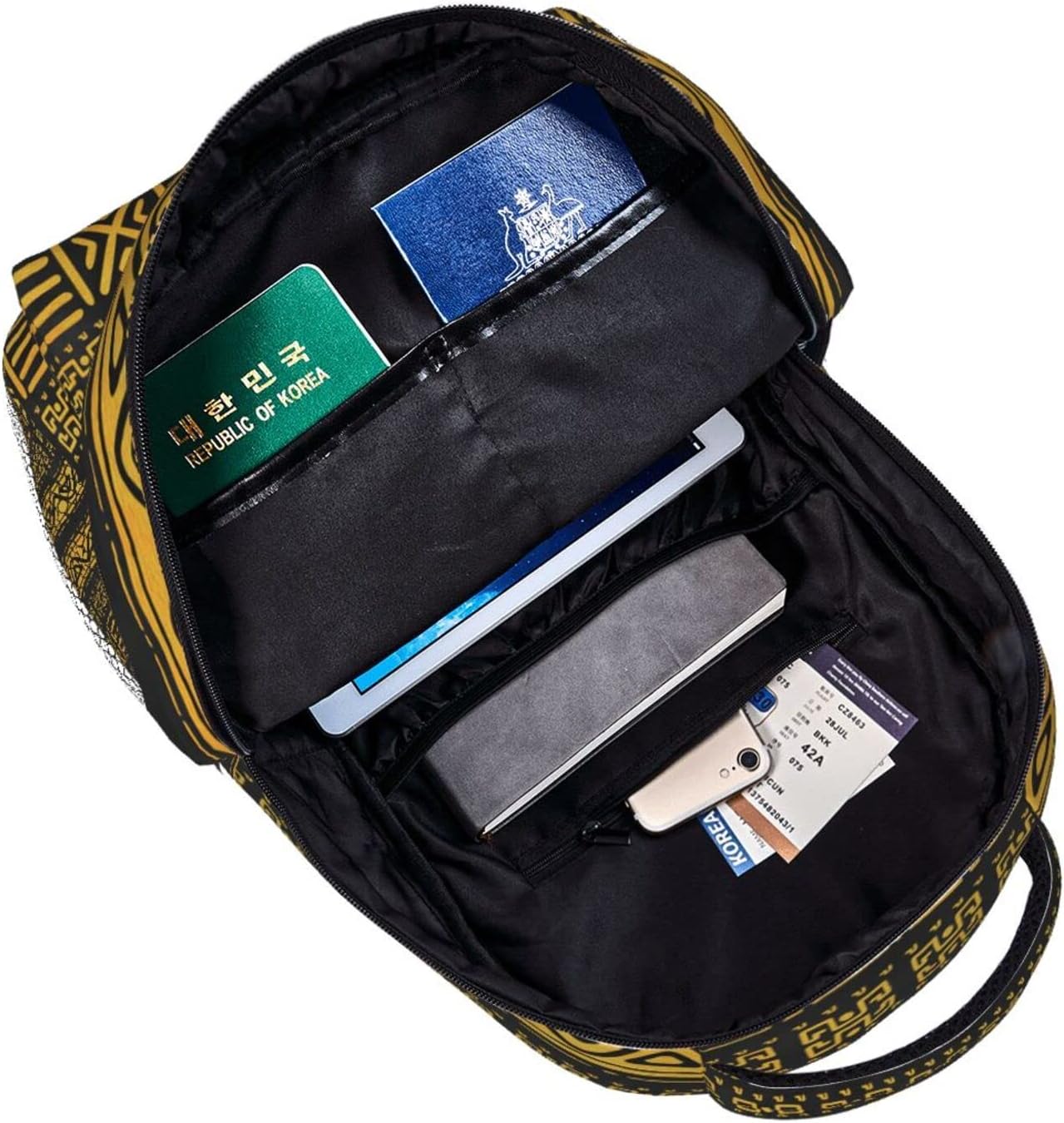 ASYG African Backpack African Art Laptop Backpack Tribe Pattern Tablet Travel Picnic Bag Laptop Bag African Bag