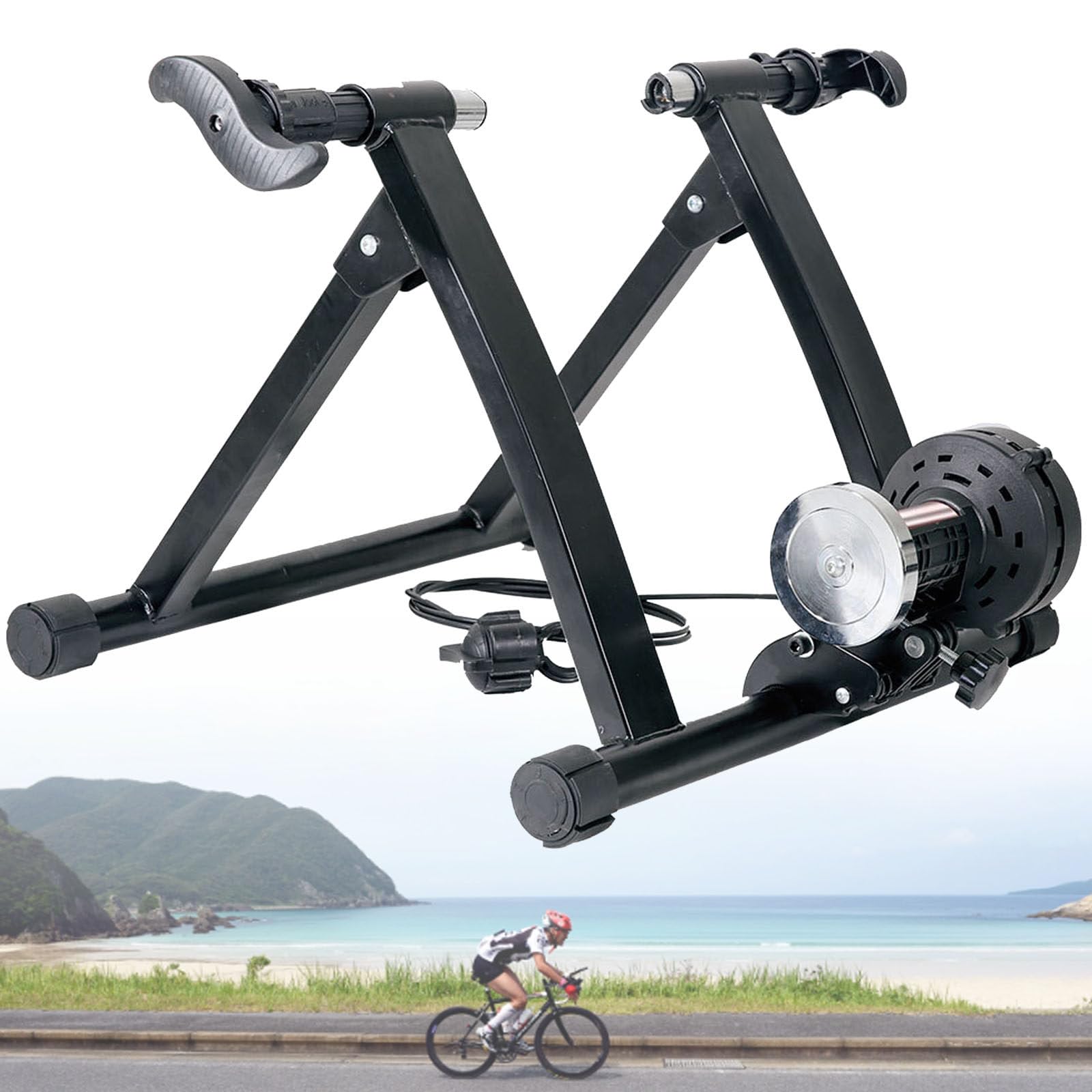 26-29" Fluid Bike Trainer Ständer,Fahrrad Training Stand Schwarz,stojak do treningu rowerowego w pomieszczeniach,stojak na rower stacjonarny