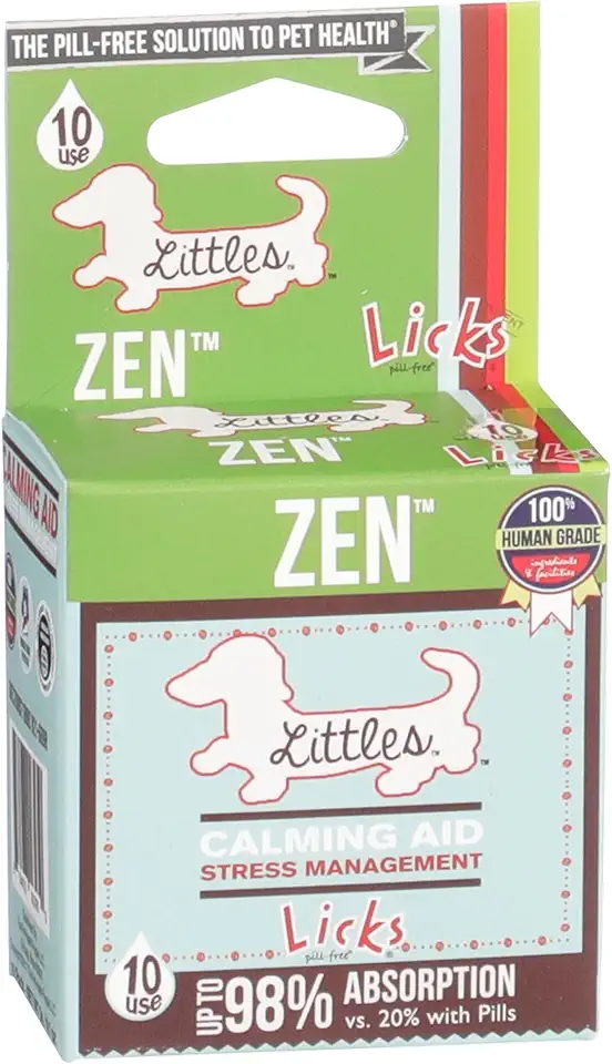 Licks Pill-Free Zen Small Breed Dog Calming Aid - Zen Calming Aid Supplements for Aggressive Behavior &amp; Nervousness - Calming Dog &amp; Puppy Treats for Stress Relief &amp; Dog Health - Gel Packet