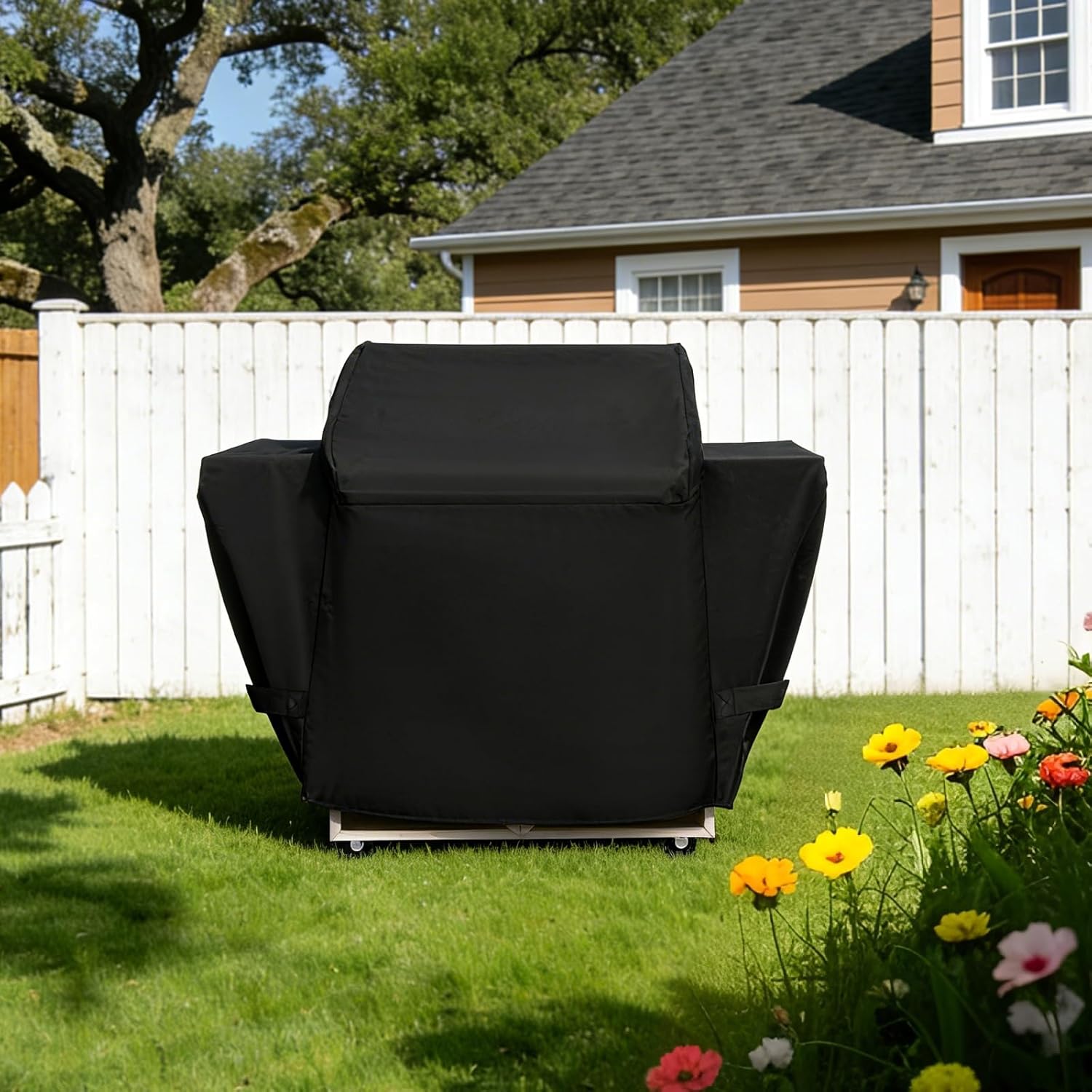 Grill Cover for Traeger Select Elite Pellet Grill, for Traeger Select Pro Pellet Grill, 600D Heavy Duty Waterproof UV Resistant Rip-Proof Smoker Cover, Outdoor Barbeque Accessories