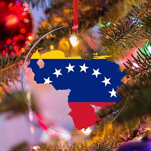 Venezuela - Adorno de Navidad para niños diseño de silueta de Venezuela decoración de árbol de Navidad decoración patriótica recuerdo de ciudad Venezuela - Adorno de Navidad para niños diseño de silueta de Venezuela decoración de árbol de Navidad decoración patriótica recuerdo de ciudad