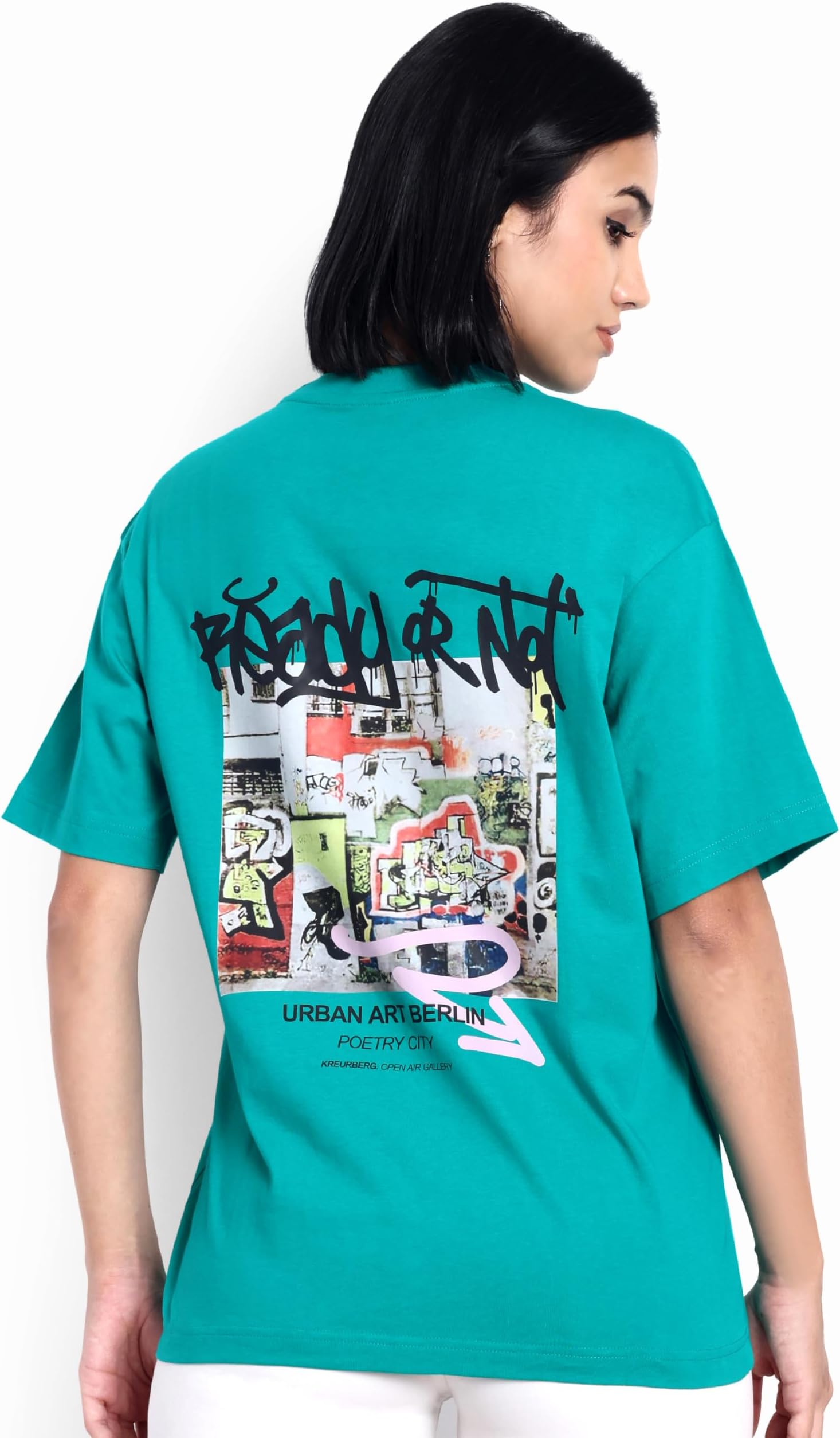 ECOTONIQUE Oversized Graphic Printed Women's Organic Cotton T-Shirt