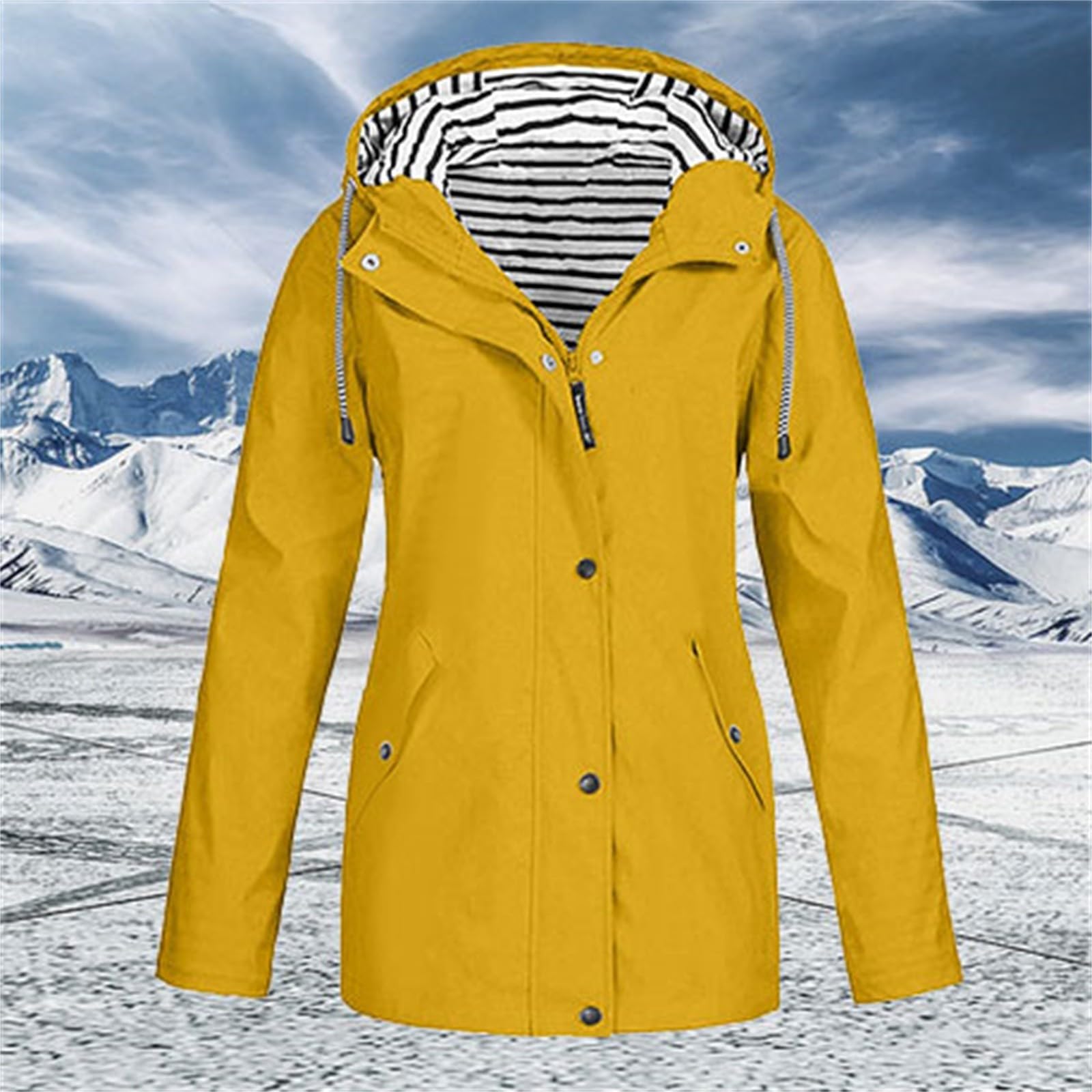 Giacca Antipioggia Da Donna Felpe Con Cappuccio Casual Cerniera Giacche A Leggere Cappotto Maniche Lunghe Viaggio Paravento Impermeabile Lungo Vento Running Jacket Corsa Rain
