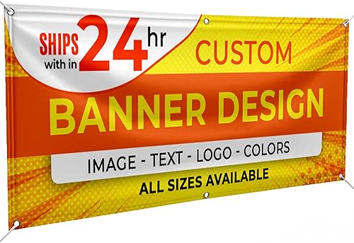 Cartel personalizado de 2 x 5 pies Cartel de vinilo personalizado para negocios, graduaciones, fiestas de cumpleaños, uso en interiores y