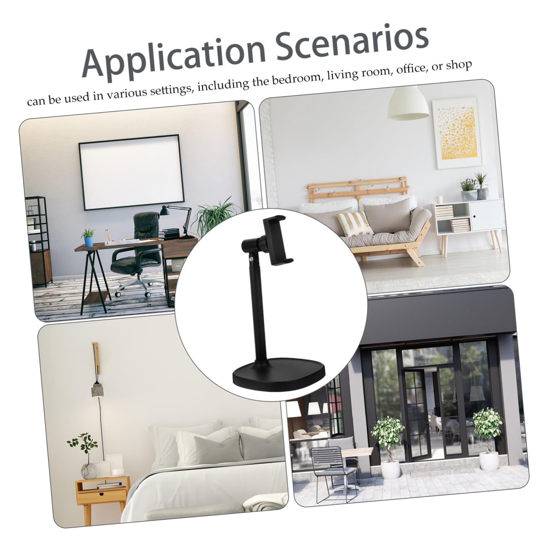 SECFOU Supporto Per Telefono Regolabile Da Scrivania Montaggio Stabile Per Smartphone e Tablet Per Uso Ufficio e Casa Design Portatile e Resistente Compatibile Con Tutti Modelli Di
