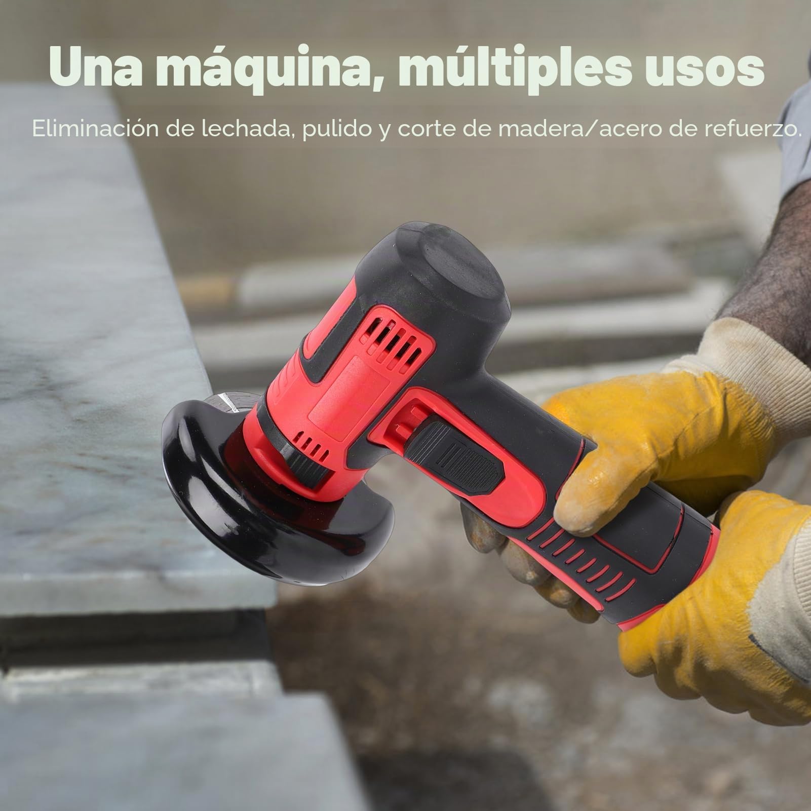 Fafeicy Amoladora Inalámbrica Ergonómica con 10 Cuchillas Mini Amoladora Angular de 13000 Rpm con 2 Baterías de 3900 MAh Cargador Rápido para Cortar, Moler Tubos de Plástico, Placas de