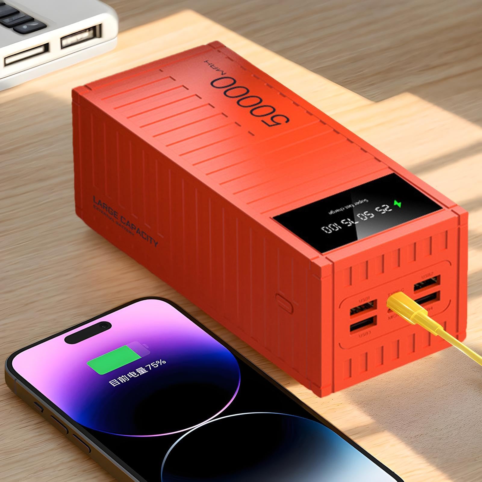 Caricatore portatile – batteria esterna ultra sottile, power bank a ricarica rapida | sorgente di alimentazione di backup leggera e compatta, banca di energia, banca di energia multifunzionale per