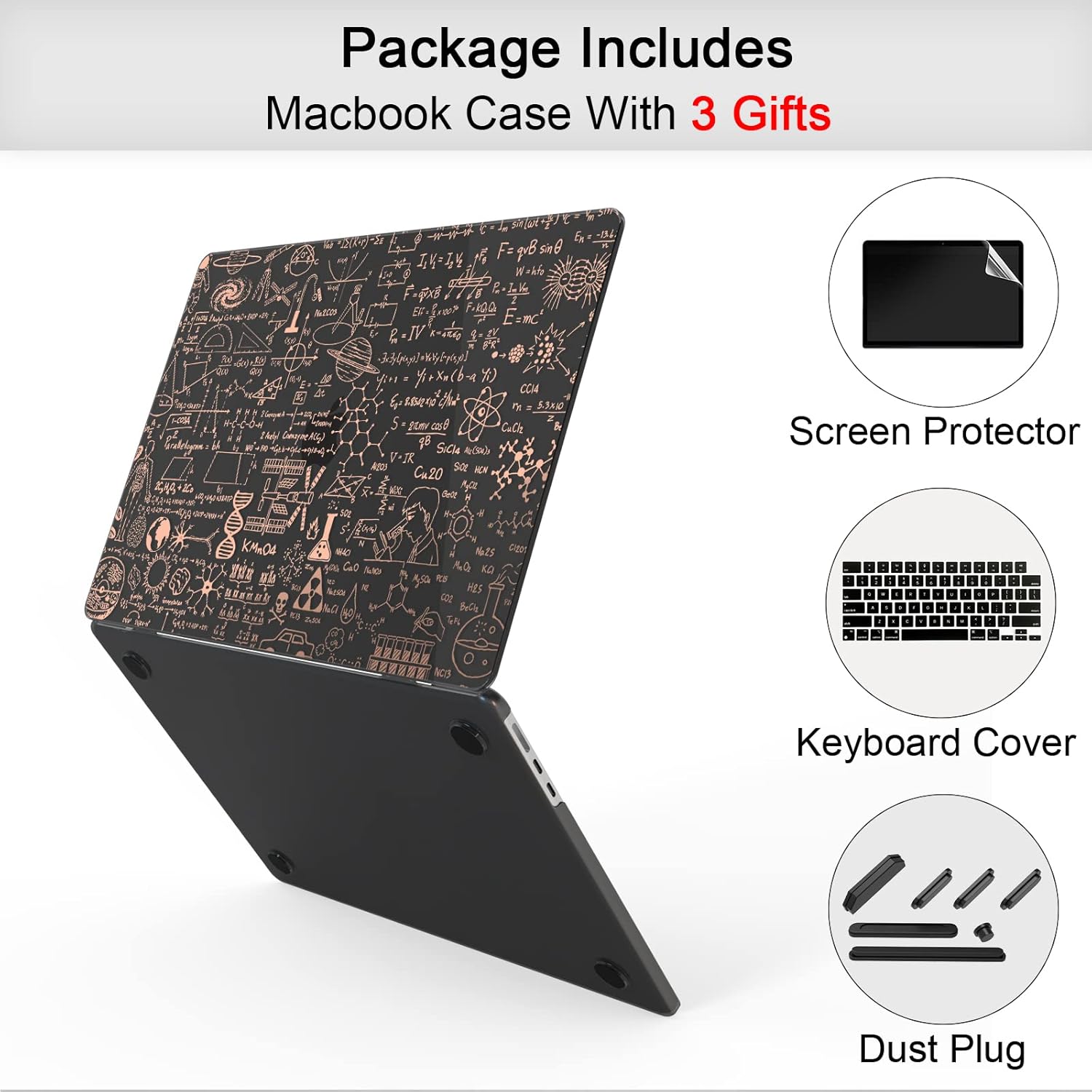 Case Compatible with New MacBook Air 15.3 inch (2023 Release Model: A2941 M2 Chip), Protective Case & Keyboard Cover & Screen Protector，Rose Gold R11