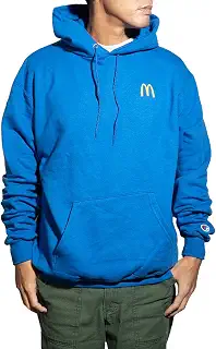 マクドナルド McDonald’s アーチロゴ チャンピオンボディ スウェットシャツ ブルー メンズ マック 公認グッズ 買い付け スーベニア パーカー フード [並行輸入品]