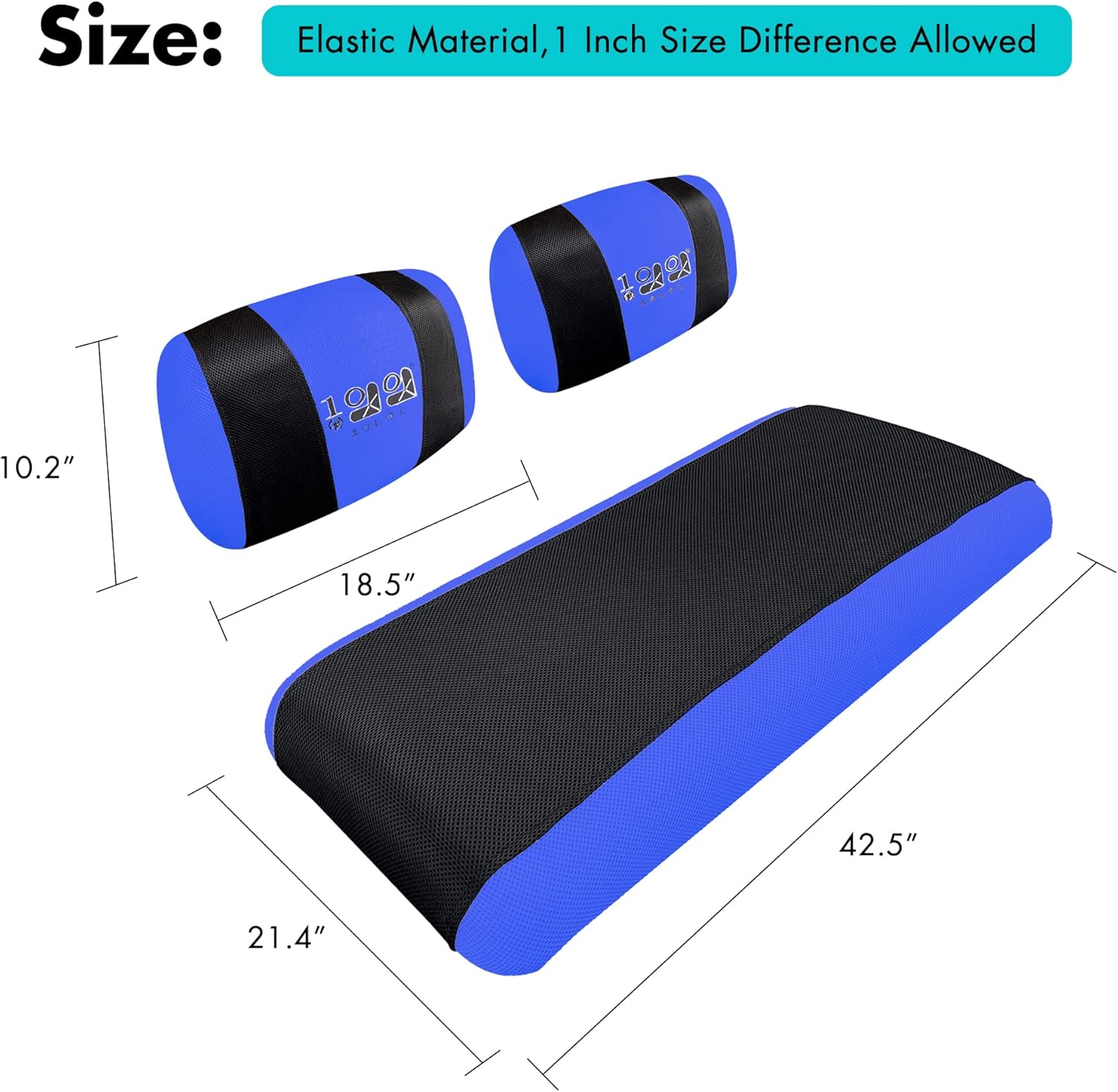 10L0L Golf Cart Seat Covers for Yamaha G2 G8 G9 G16 G19 G22 & Club Car DS Pre-2000 EZGO Marathon, Front Seat Cover, Washable Breathable Polyester Mesh Cloth, Warm in Winter & Cool in Summer