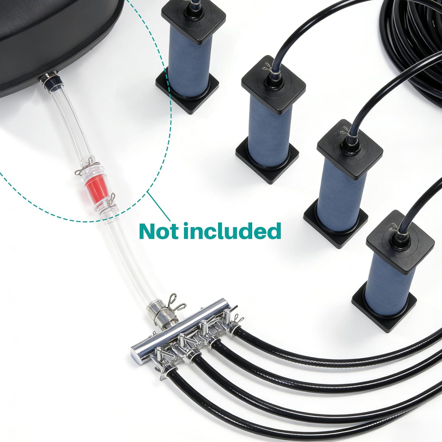 Biling Pond Aerator, Ultra Quiet 43dB 635GPH/1280GPH Pond Air Pump, IP55 Waterproof Septic Aerator for Outdoor Ponds, Koi Ponds, Water Gardens and Septic Tank