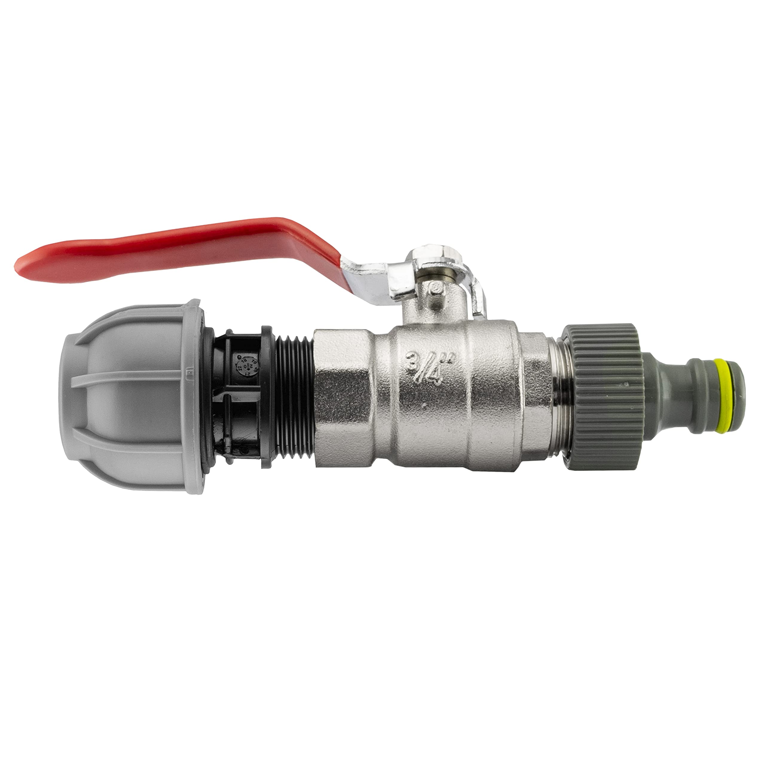 Cost Wise Multicolor Mdpe Water Pipe To Garden Hose Connector With Full Flow Valve (25Mm Mdpe-Click-Lock) Fits 20Mm,25Mm And 32Mm Pipe,Universal Hose Connection