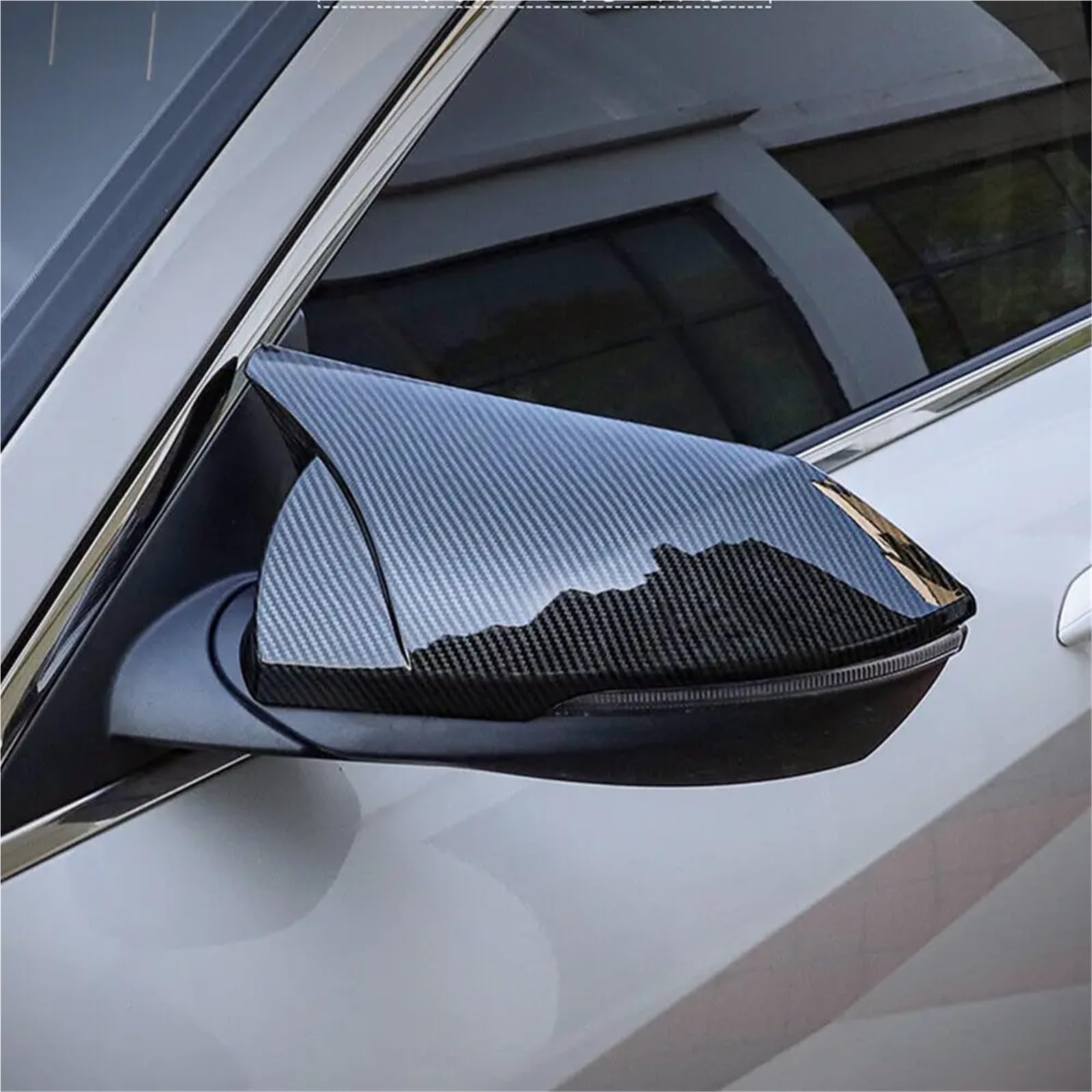 Rückspiegel Abdeckung Für Hyundai Für Elantra 2021 2022 | Auto-Rückseitenspiegel-Abdeckung Für Flügelkappe, Außentür, Rückansicht, Gehäuseverkleidung(Gloss Black)